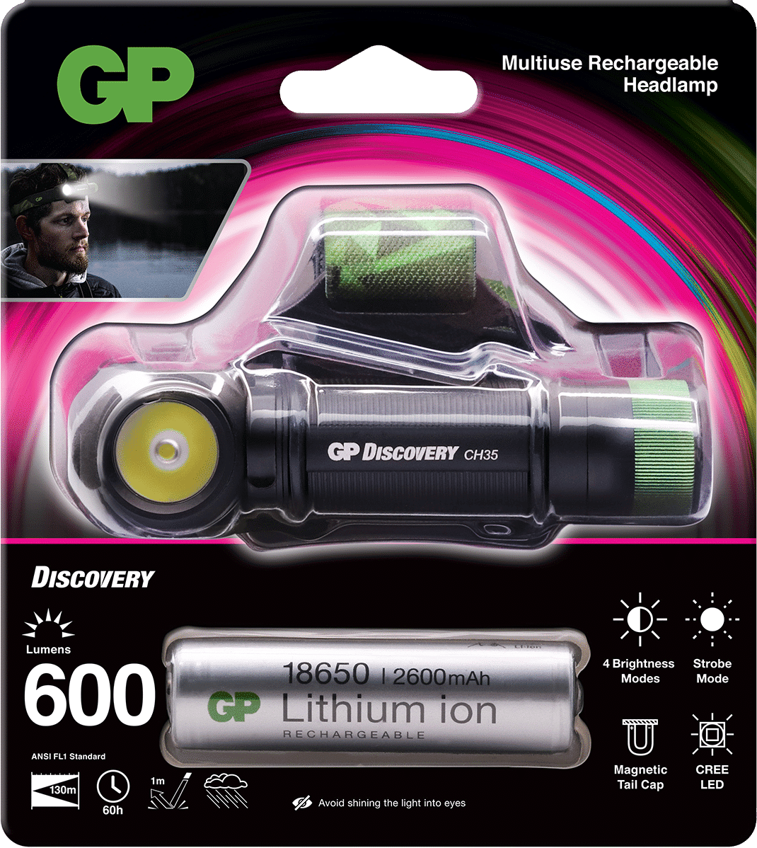 Lampe De Travail GP Discovery C34 - Autonomie 30 Heures, Modèle 217.5