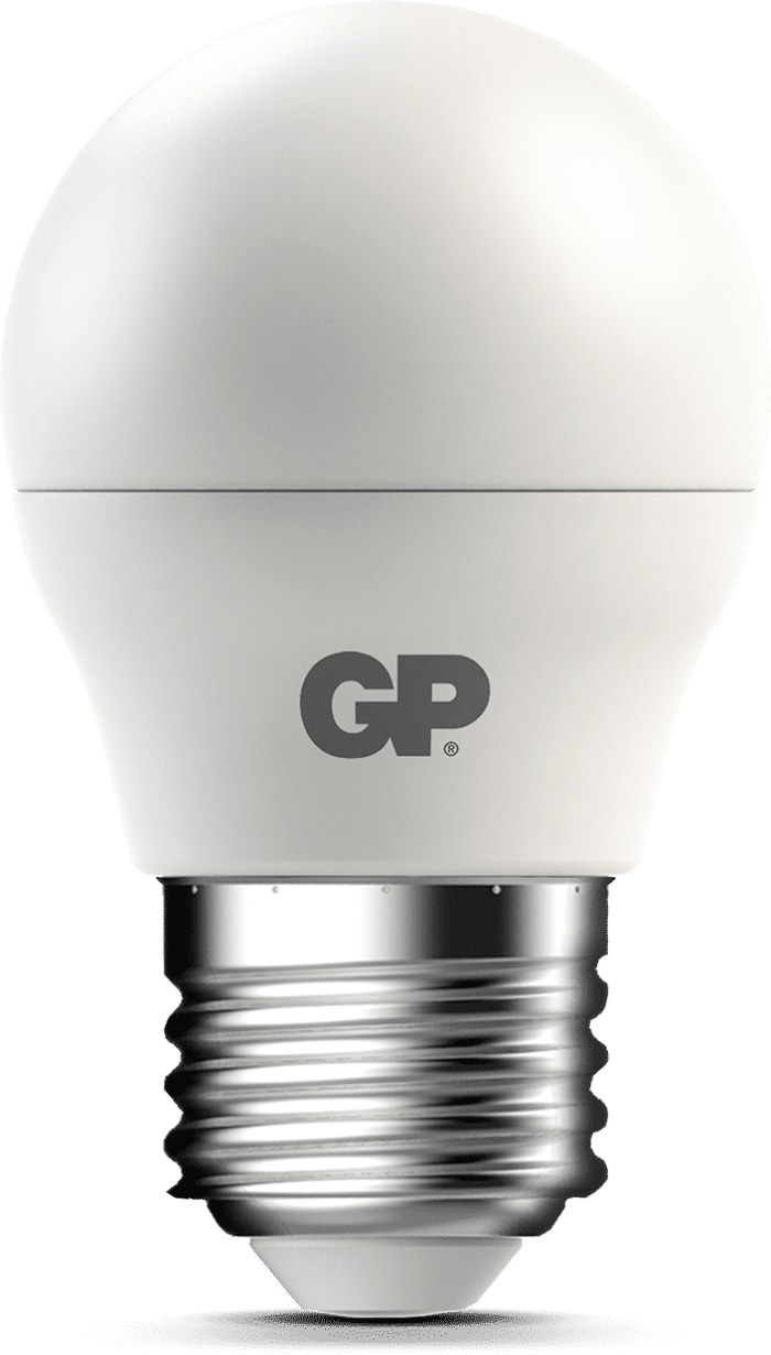 GP LED globlampa mini dimbar, E27, 470lm