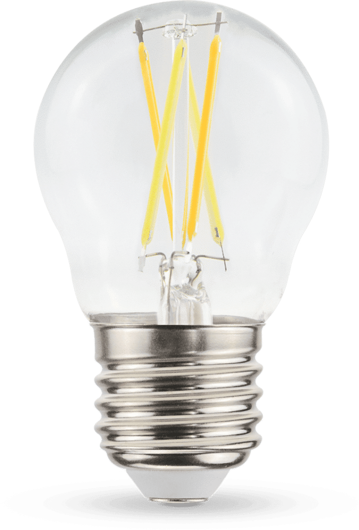 GP LED globlampa mini FlameDim, E27, 430lm