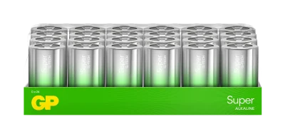 GP Super D-batteri 24-pack