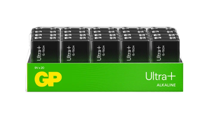GP Ultra Plus 9V-batteri 20-pack