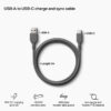 GP USB-kabel USB-C till USB-A, 1m - Bild 3