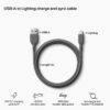 GP USB-kabel USB-A till Apple Lightning, 1m - Bild 5
