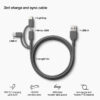 GP USB-kabel 3-in-1 USB-A till Apple Lighting/USB-C/Micro-USB, 1m - Bild 3