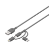 GP USB-kabel 3-in-1 USB-A till Apple Lighting/USB-C/Micro-USB, 1m - Bild 2