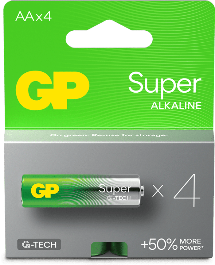 GP Super Alkaline AA-batteri 4-pack