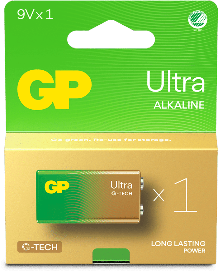GP Ultra Alkaline 9V-batteri 1-pack
