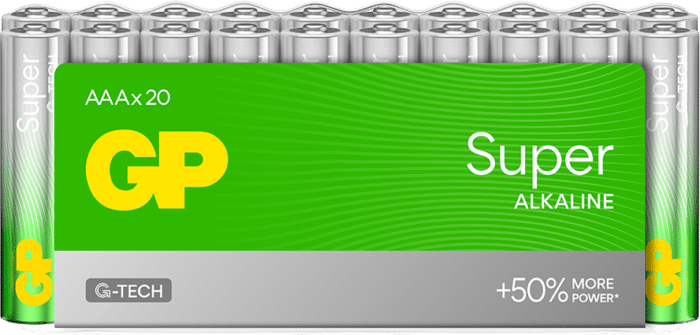 GP Super Alkaline AAA-batteri 20-pack