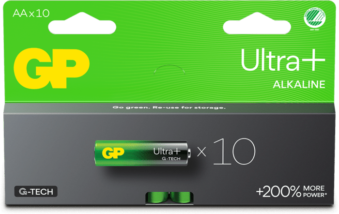 GP Ultra Plus Alkaline AA-batteri 10-pack
